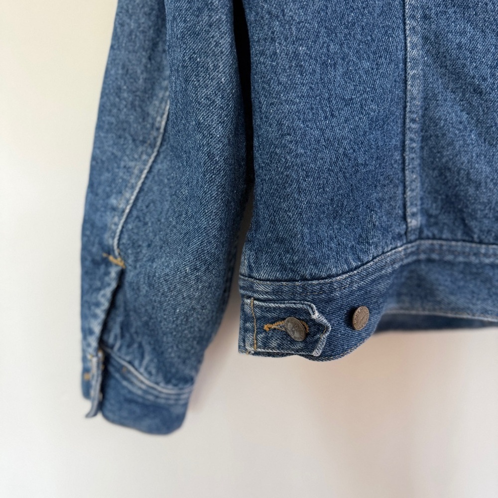 Riders by Lee Blue Denim Jacket with Tan Corduroy Collar size Large - Picture 9 of 14